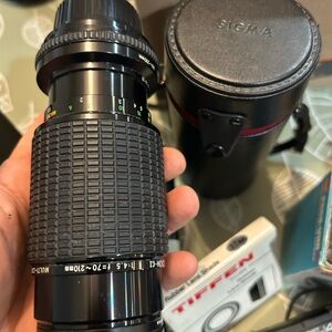 Sigma Beauty Black Telephoto Lens and a whole lot of extra vintage camera eq